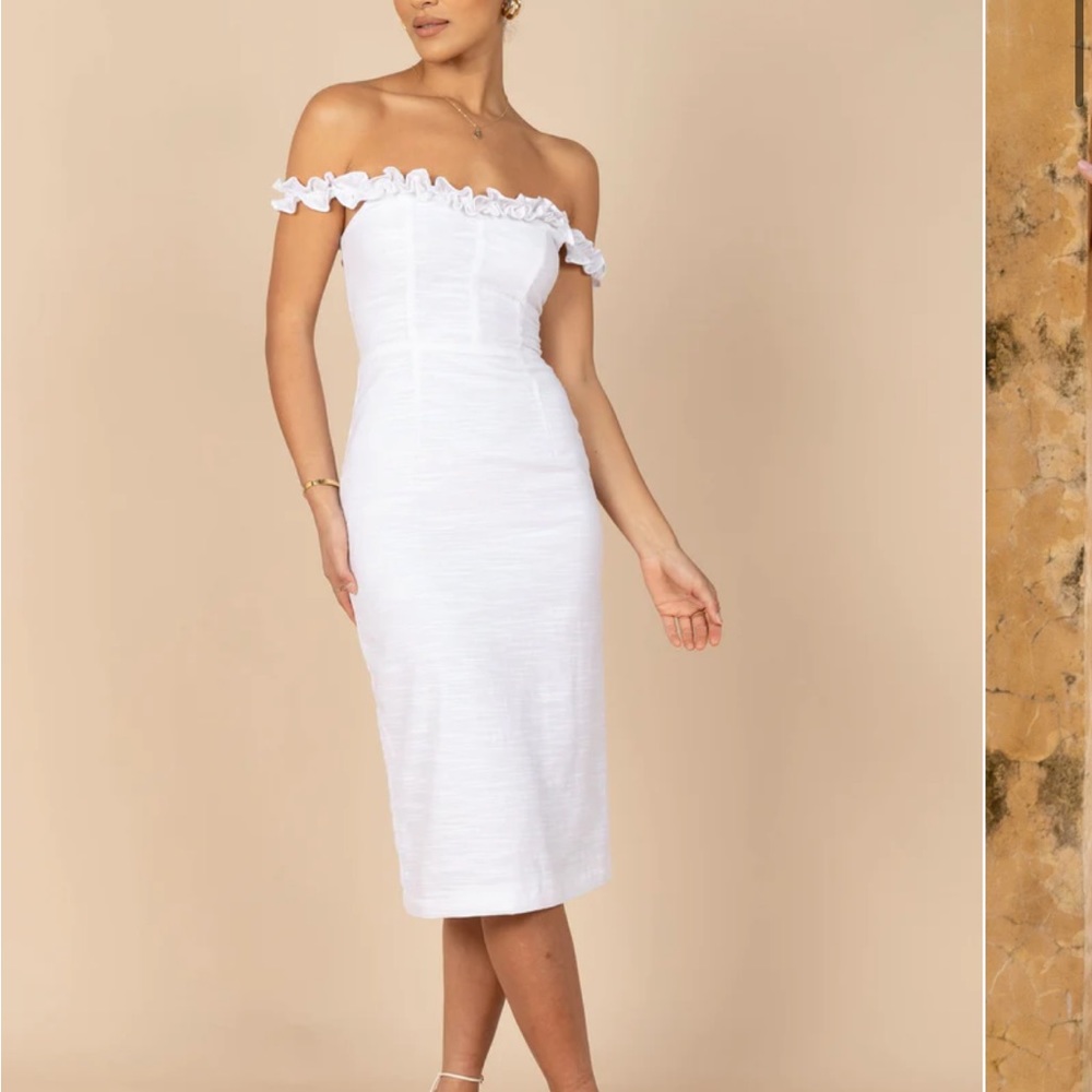 Florez white midi dress from petal and pup